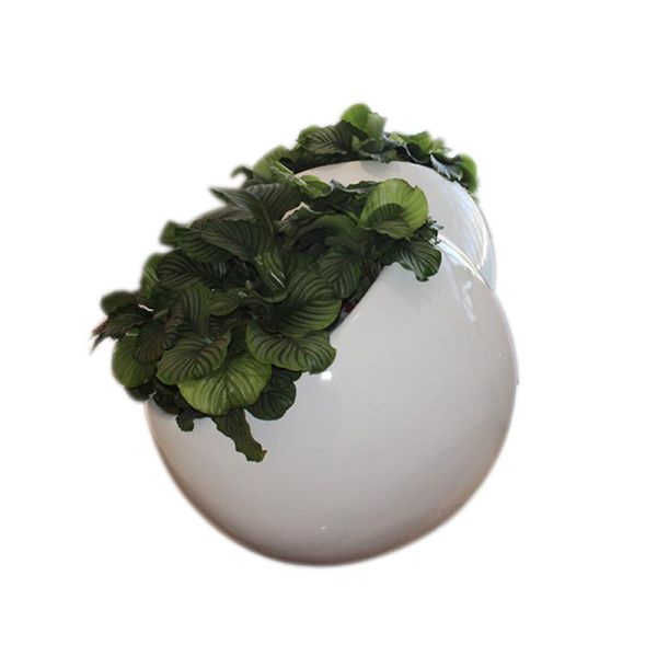 Ball Shape Paint 20cm Dia Odm Stainless Steel Flower Pot