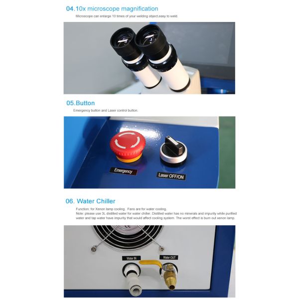 сварщик лазера ювелирных изделий пятна 100В ИАГ с медью золота микроскопа подходящей серебряной