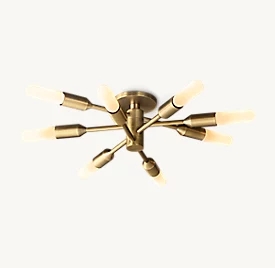 60w Crystal Flush Mount Luxury Ceiling Lights Полированная никелевая отделка