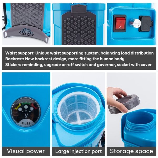 12L Agricultural Pump Sprayer PP Material Backpack Manual Sprayer