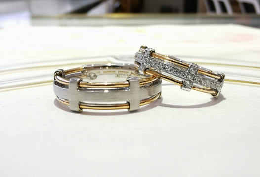 Non Mainstream Double Color 9.8g Anniversary Couple Rings