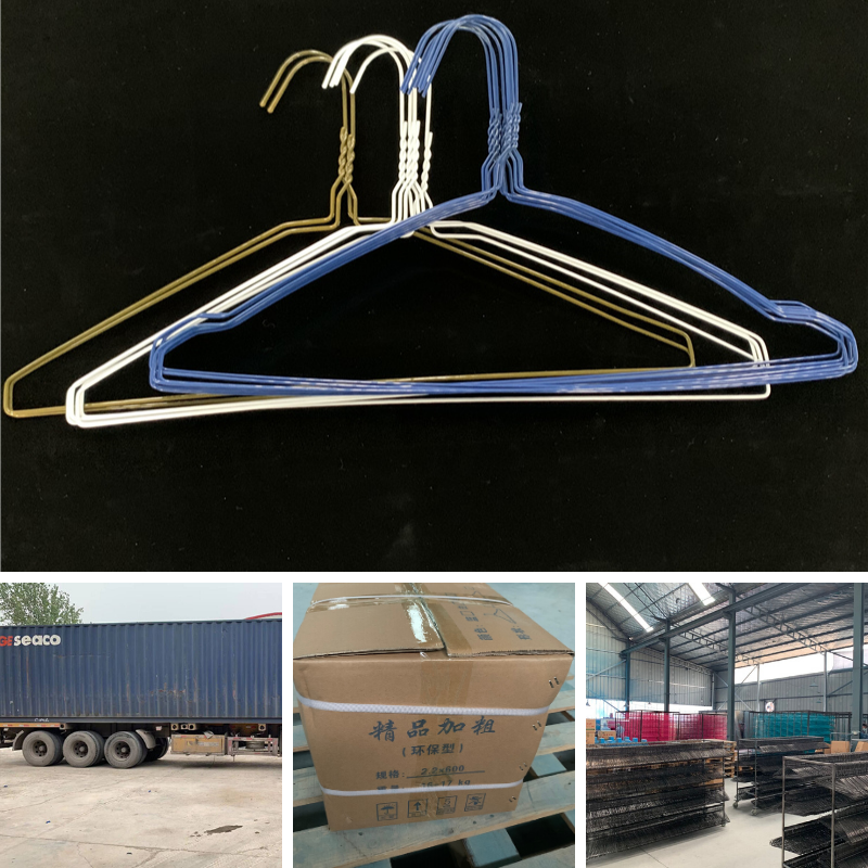 Modern 14.5 Gauge Clothes Wire Hanger For Heavy Clothing  500pcs Per Box