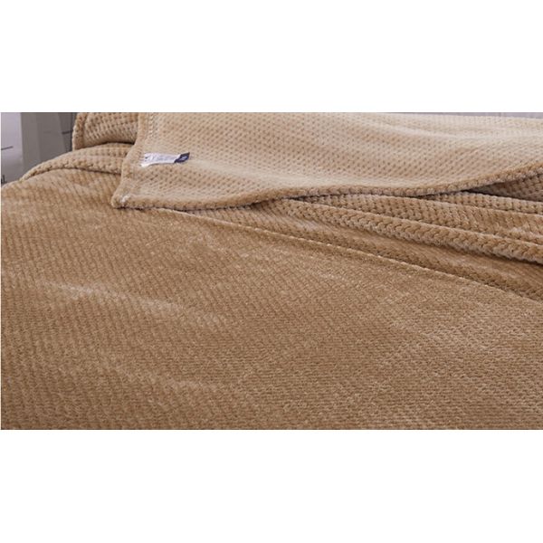 Eco Friendly Flannel Bed Blanket , Lightweight Flannel Sheet Blanket For Fall Winter