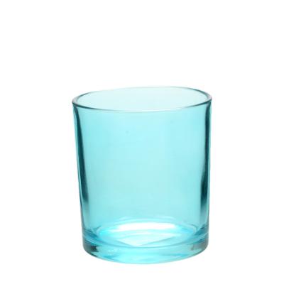 Candeeiros de vidro de cor azul 11OZ OEM Candeeiro de cera de soja