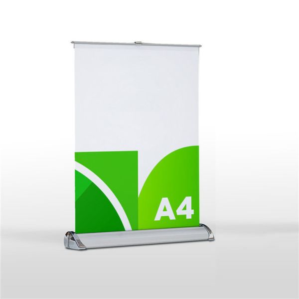 Flad retractable Wide Base Aluminum Roll up Banner Stand for Advertisement