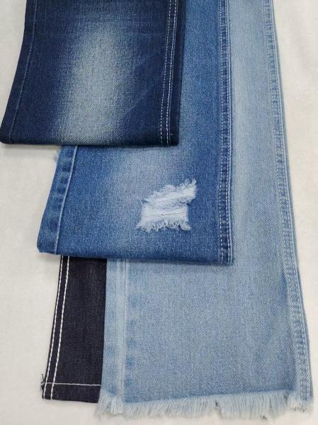 70% de algodón 10 oz de tejido denim con 10 * 10 Construcción color índigo oscuro estiramiento libre para los jeans