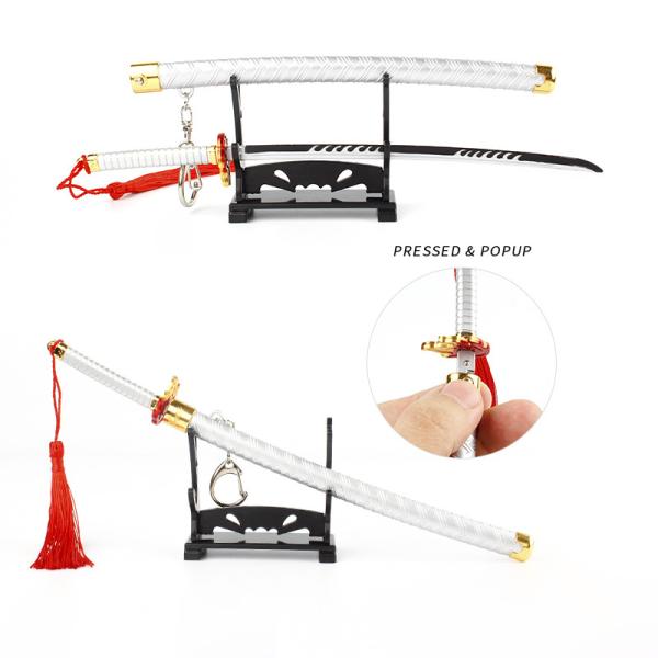 Press to Eject Sword 3D Model Keychain Demon Slayer Rengoku Kyoujurou Samurai