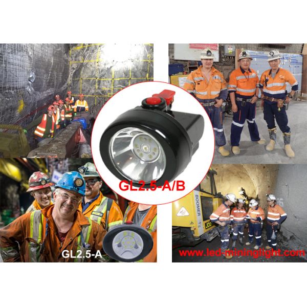 180mA 85 Lum Cordless Coal Miners Lamp , Safety Miners Head Torch Rechargeable