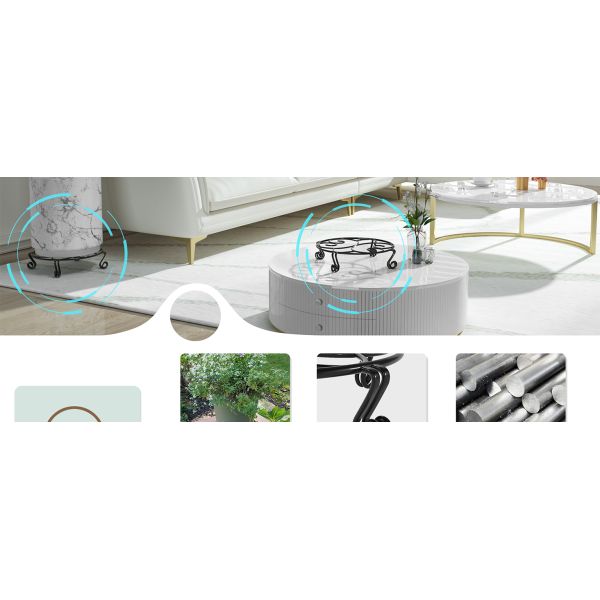 Стальная ржавчина Железный завод стойка для цветочного горшка Тяжелый грузовой горшок держатель Внутреннее наружное оформление