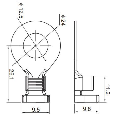 Heavy Duty Eyelet Battery Terminal Connector / Ring And Spade Terminal