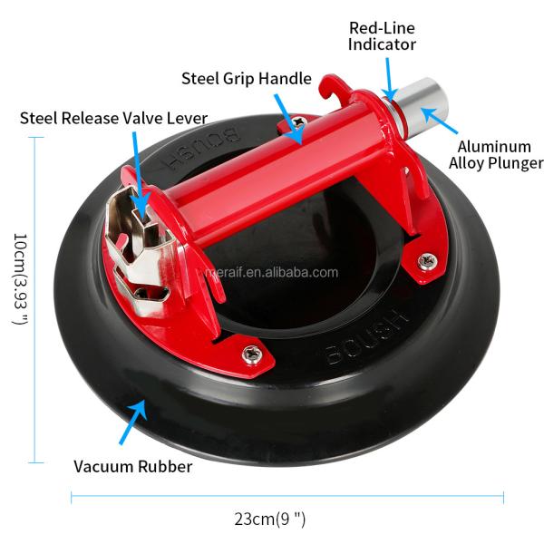 9 Inch  hand glass sucker cup  Pump Action Vacuum Suction Cup for Lifting Glass
