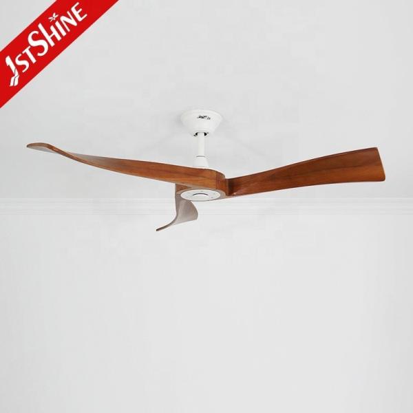 1stshine Ventilador de teto elétrico 3 lâminas de madeira 5 velocidades Vento natural estilo moderno simples