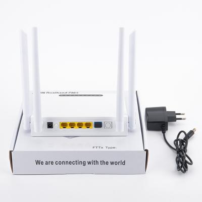 HiOSO Dual Band ONU 4GE WIFI Plastic Casing XPON ONU For FTTH FTTO Solution