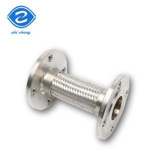 Dn500 Ss304 Плетеный нержавеющий сталь Гибкий металлический шланг с фитингами Плетеный углеродистый сталь Фланц Волнообразный пар