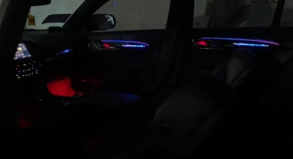 Ambient lights Rainbow symphony dynamic piano black mold design  for Cadillac ATS/ATSL