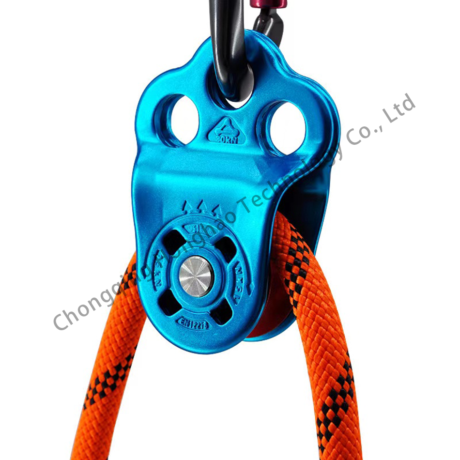 Устройство для восхождения 30KN Алюминиевый сплав 3-ствольная одноствольная шкива с оцинкованной отделкой
