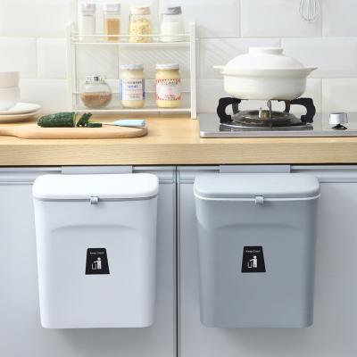 Household Cabinet Door Wall Mounted Toilet Toilet Living Room Hanging Kitchen Trash Can with Lid