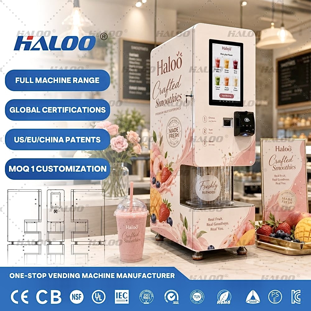 Smart Desktop Smoothie Blender with 22000RPM High-Speed Mixing and Food Grade Sanitary Structure for Convenience Stores and Gyms
