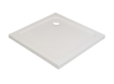 base quadrada acrílica branca de alto brilho grossa do chuveiro de 5cm com anti textura do deslizamento