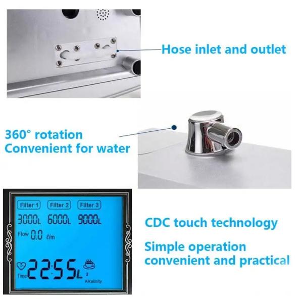 Ioniseur d'eau alcaline EHM 11 plaques avec 5 niveaux de pH et certification CE