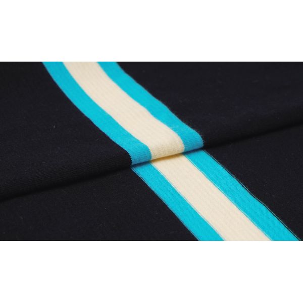 Tejido de punto a rayas transpirable, suave, resistente al desgaste y antiarrugas para polo