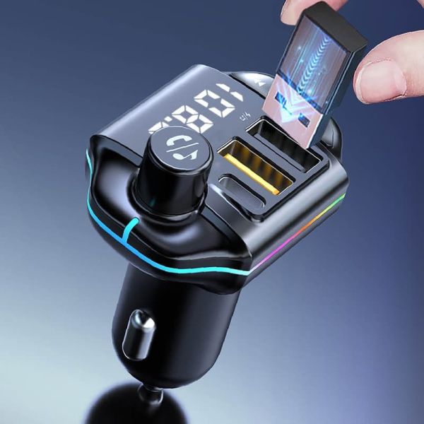 Bluetooth 5.0 12W Car FM Transmitter Hands Free Car Mp3 Player Transmitter
