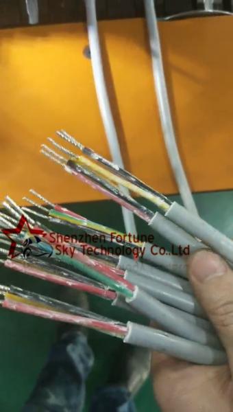 Save 3-4 workers easy operated H05VV-F Tin Dip Soldering Machine Stripp Sheath (Max 150mm) and 2-3 Cores Neat Cutting