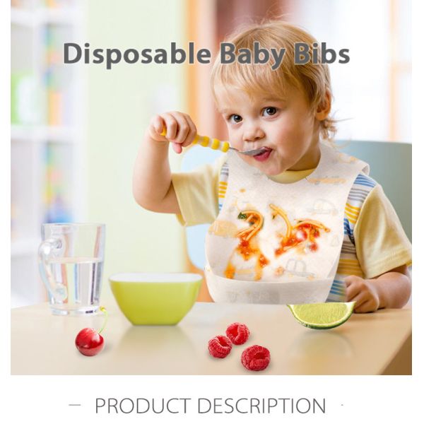 Baby Paper Aprons NonWoven Disposable Paper Bibs WaterProof