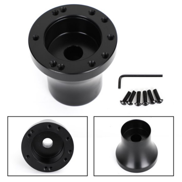 Golf Cart Steering Wheel Hub Adapter Black - Fits Yamaha Golf Carts