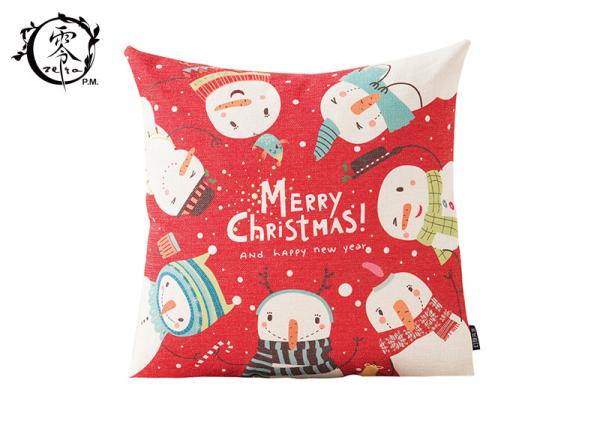 Merry Christmas Decorative Cushions Pillows Throw Cushion Case Home Decor Cotton Linen for Sofa