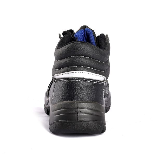 Safety Boot Shoes Embossed Genuine First Layer Cow Leather Men'S Footwear Work Boots