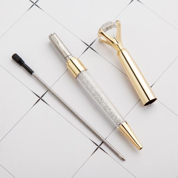 2.5g Tinta Cor Vermelha Big Top Diamante Pen Multicolor Diamante Cristal Ballpoint Ball Pen Para presente de casamento