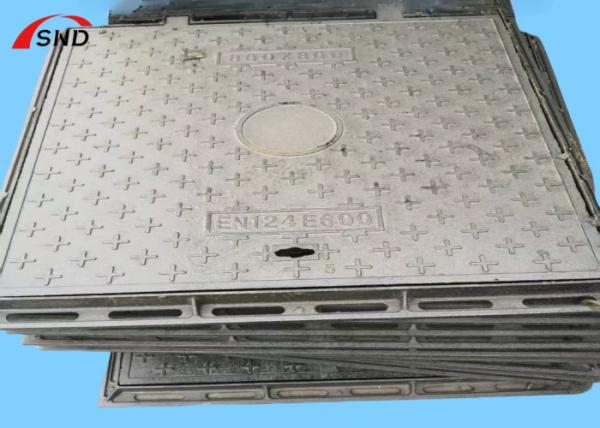 Square Heavy Ductile Iron Manhole Cover Load Bearing Grade E600