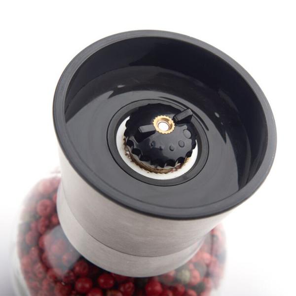 Round Powered Spice 200ml Stainless Steel Salt Grinder