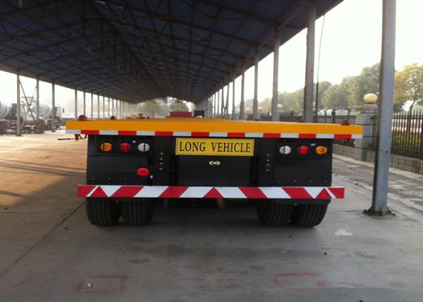 Flatbed Heavy Equipment Trailer Yellow Color Wide Transportation Application