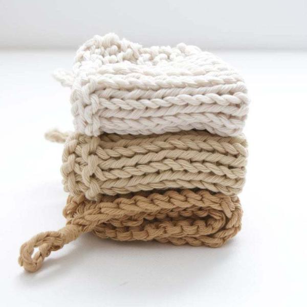 Y-F Neutral Large Washcloth Crochet Dishcloth Cotton Wash Cloths Kitchen Rags Dish Rag Durable Dishcloth