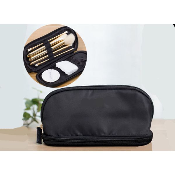 Brush bag and makeup bag 2 in one women's small portable travel set storage bag
