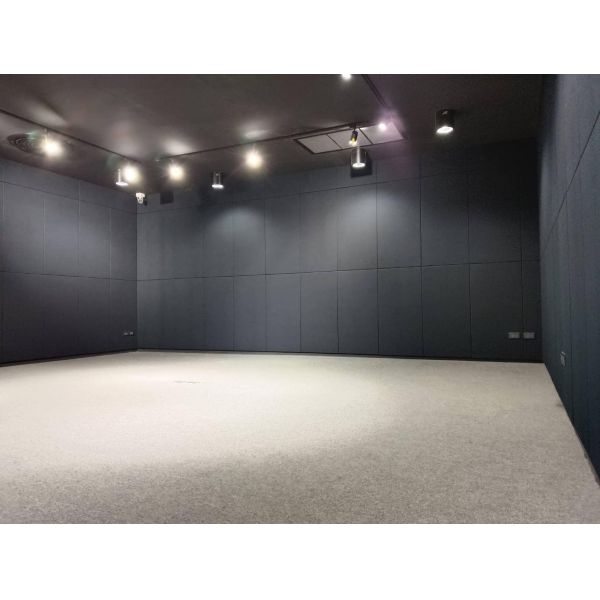 Dance Room Soundproofing Black Fabric Wrapped Acoustical Wall Panels Absorbing Board