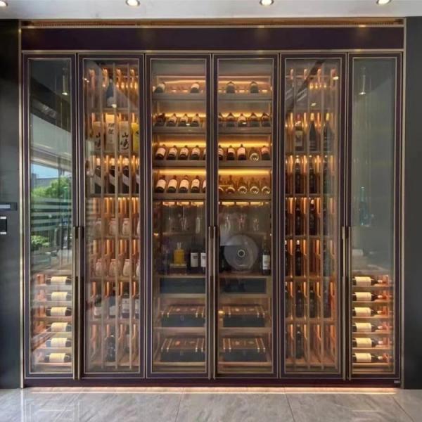 Temperature Controlled Wine Fridge Decorative Metalwork For Restaurant