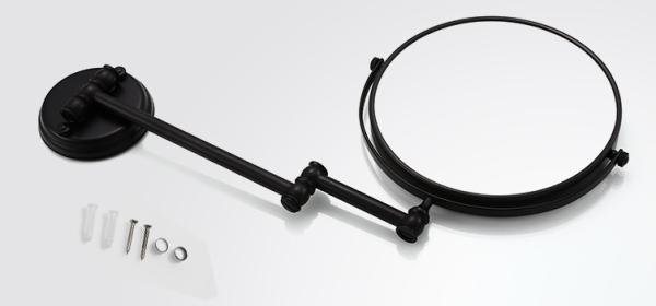 Bathroom Wall Mounted Magnifying Mirror Adjustable stainless steel Telescopic black Mirror 2-Face Mirror for bedroom