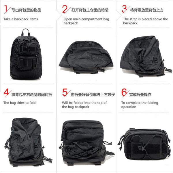 Messenger Folding Small Hiking Daypack Concealed Carry Bag For Outdoor
