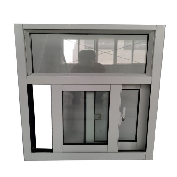 Aluminium Vertical Sliding Window with Tempering Glass and Horizontal Opening Pattern