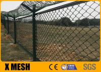 Taille de Diamond Chain Link Mesh Fencing 0.8m-2.4m de terrain de jeu de sports antirouille