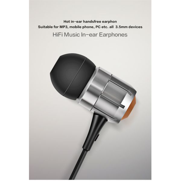 In Ear 20Hz Flat Cable Earphones 6U Magnetic Earbuds Wired With Microphone