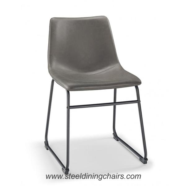 Writing Matte Black 79cm 46cm Steel Frame Dining Chairs Metal Legs