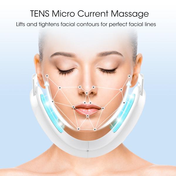 10W Led Light Face Massager 5 Modes 15 Levels 500mAh Ems Led Face Massager