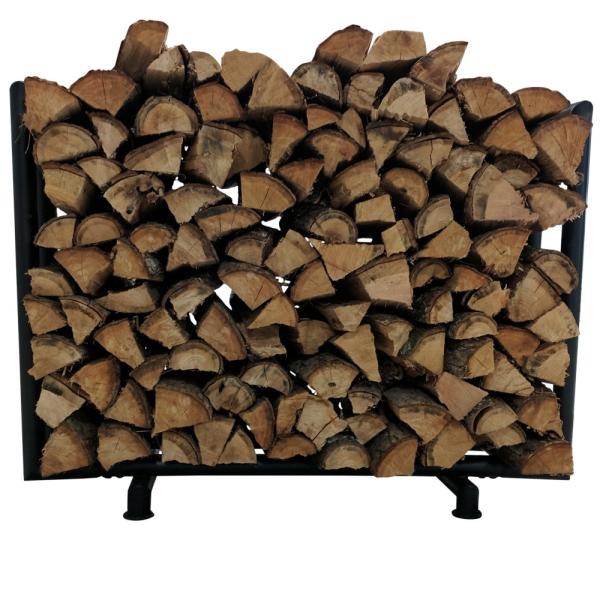 Storage 4ft Steel Firewood Log Holder , Outdoor Fireplace Wood Holder