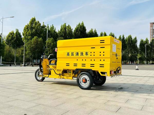 Electric Marble Automatic Road Washing High Pressure Cleaning Truck Water Tricycle Cleaning Car