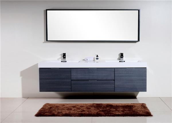 Wall Hanging Prima Vanity Custom Plywood Door White Bathroom Cabinets Granite Countertop