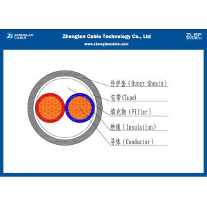 0.6/1KV Low Voltage 2 cores Power Cable (Unarmoured) , PVC Insulated Cable （CU